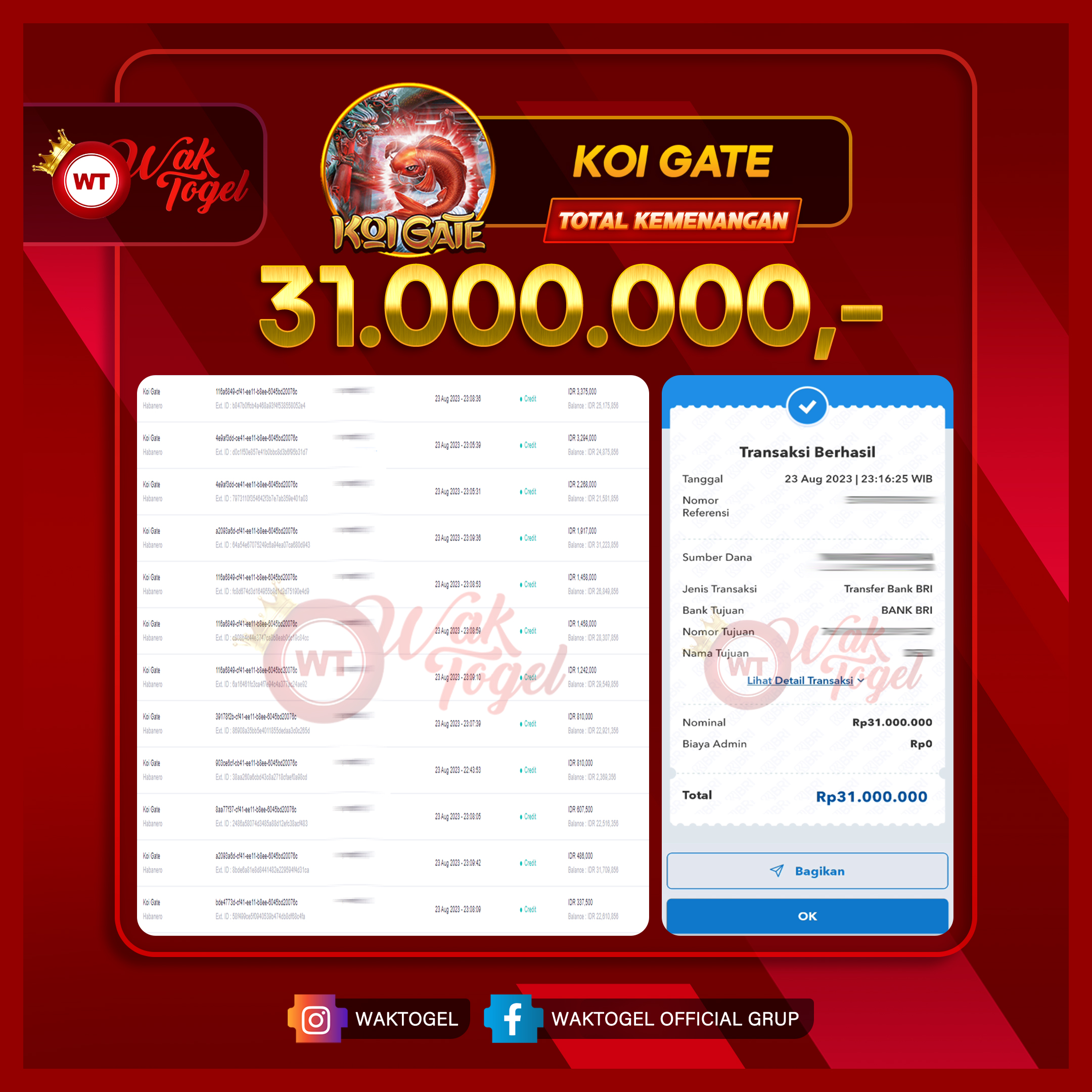 BUKTI PEMBAYARAN SLOT WAKTOGEL