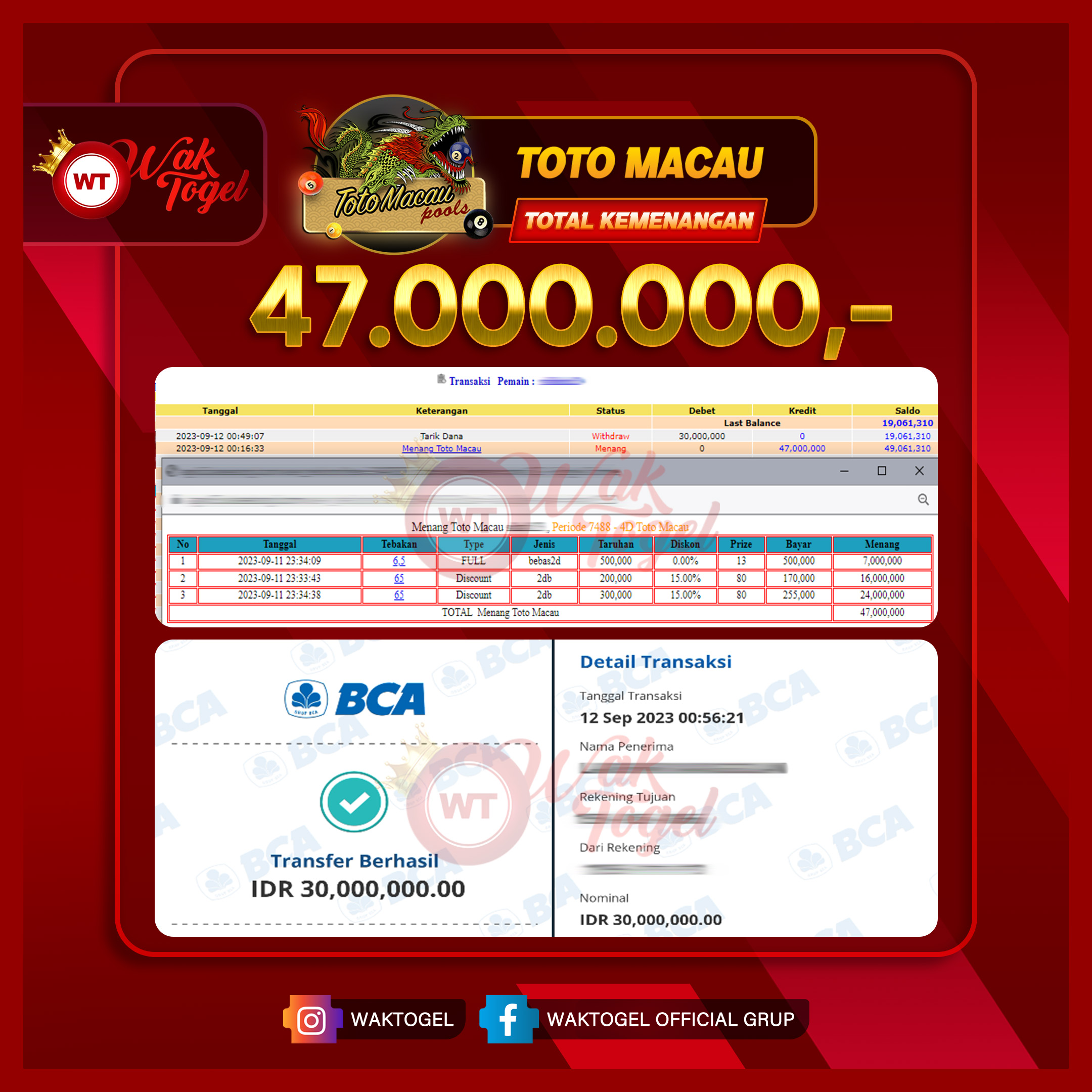 BUKTI PEMBAYARAN TOTOMACAU WAKTOGEL