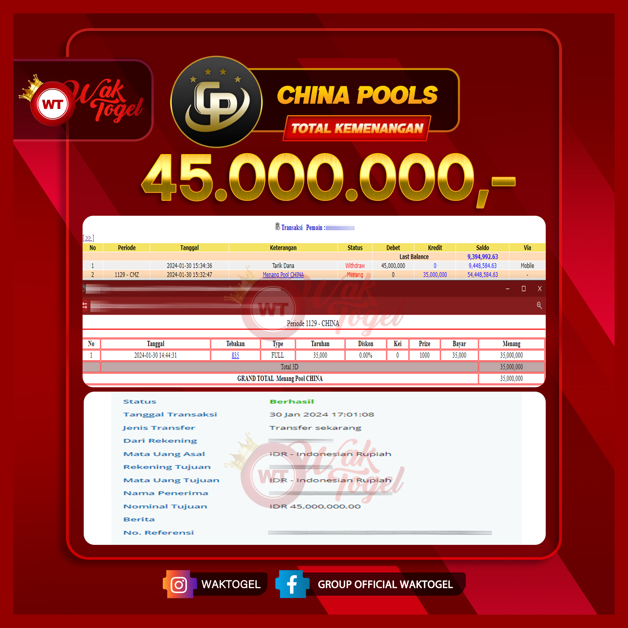 BUKTI PEMBAYARAN CHINA WAKTOGEL