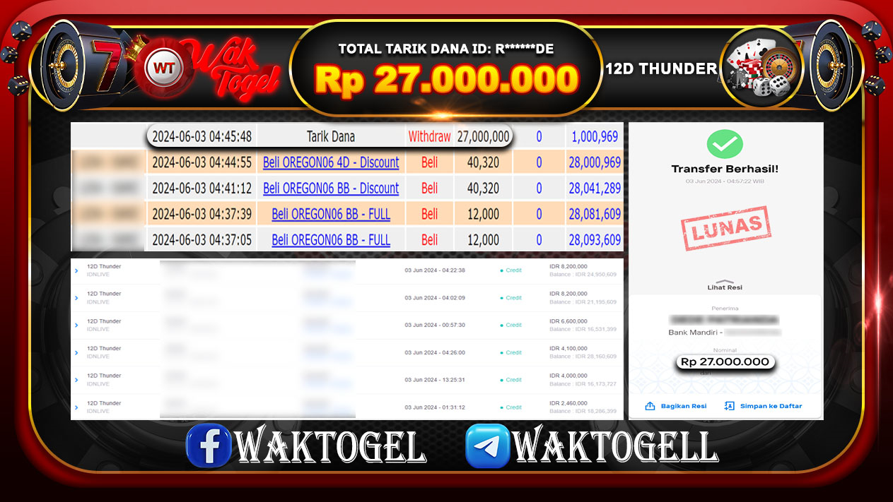 BUKTI PEMBAYARAN CASINO WAKTOGEL
