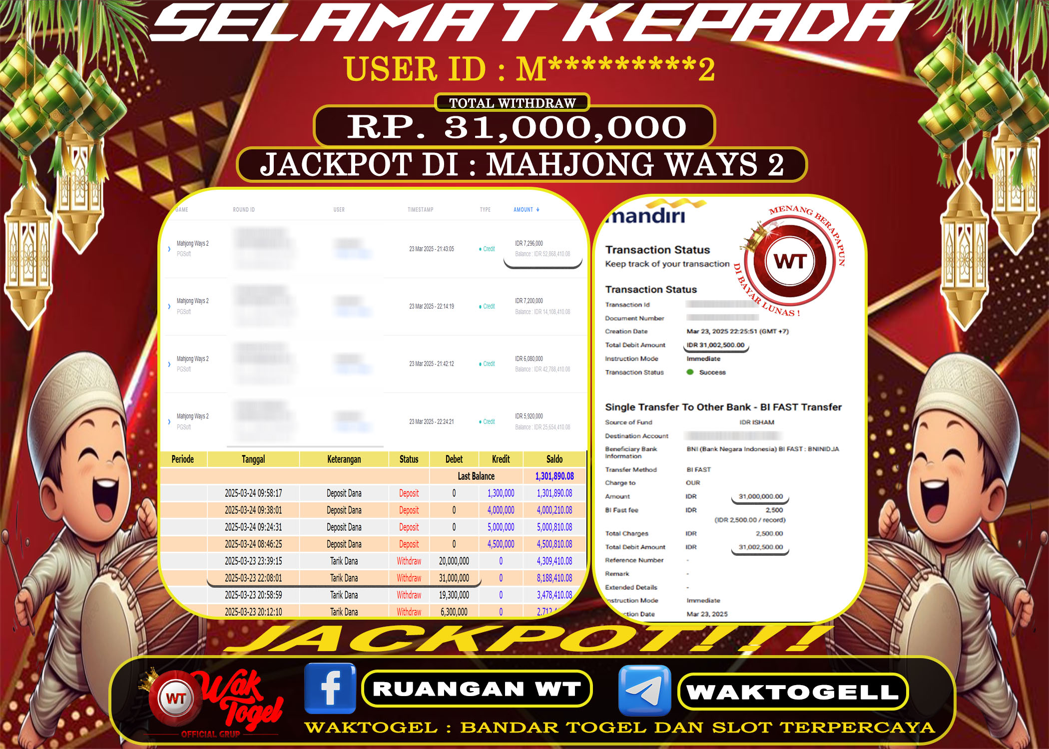 BUKTI PEMBAYARAN SLOT WAKTOGEL