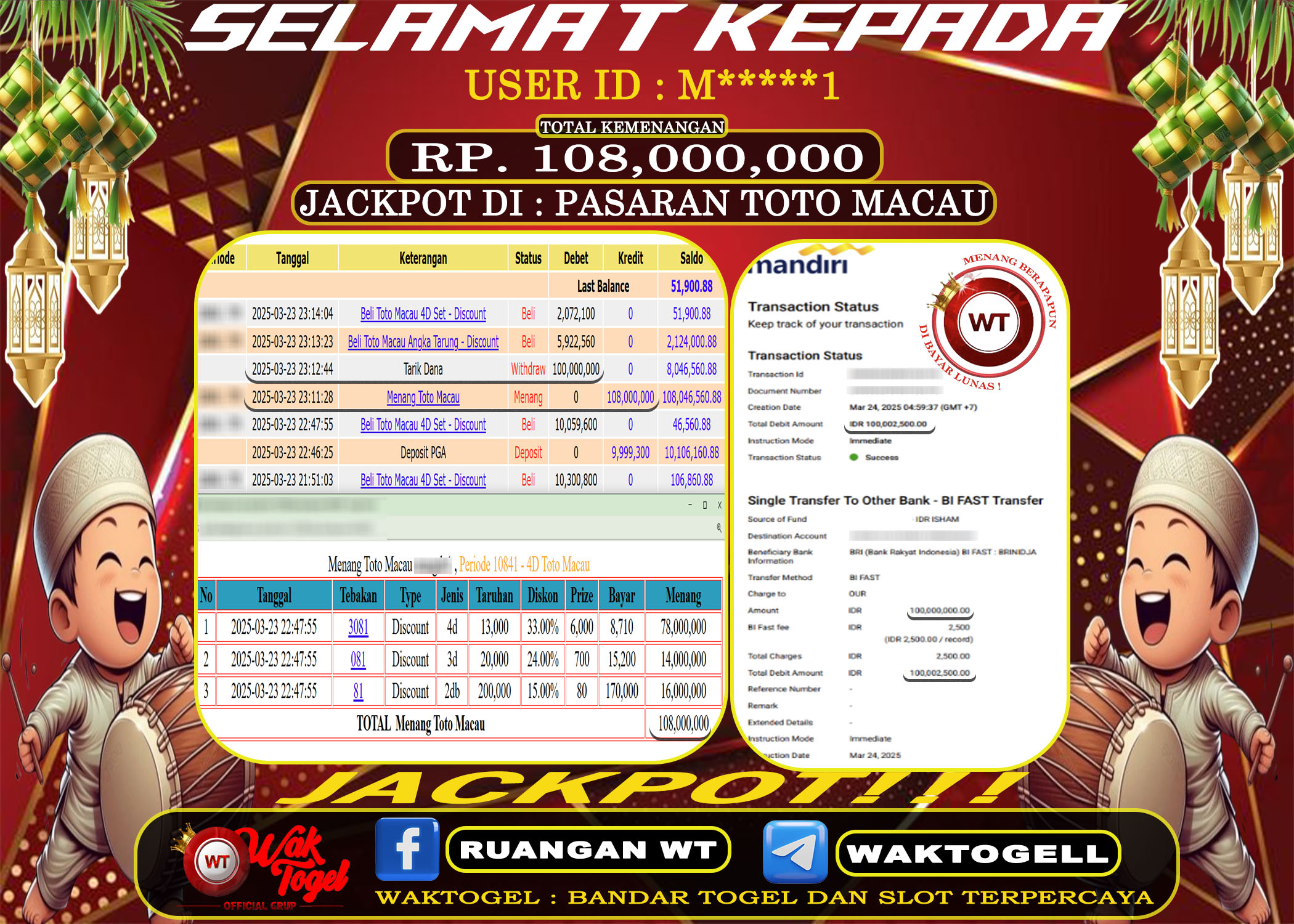 BUKTI PEMBAYARAN TOTO MACAU WAKTOGEL