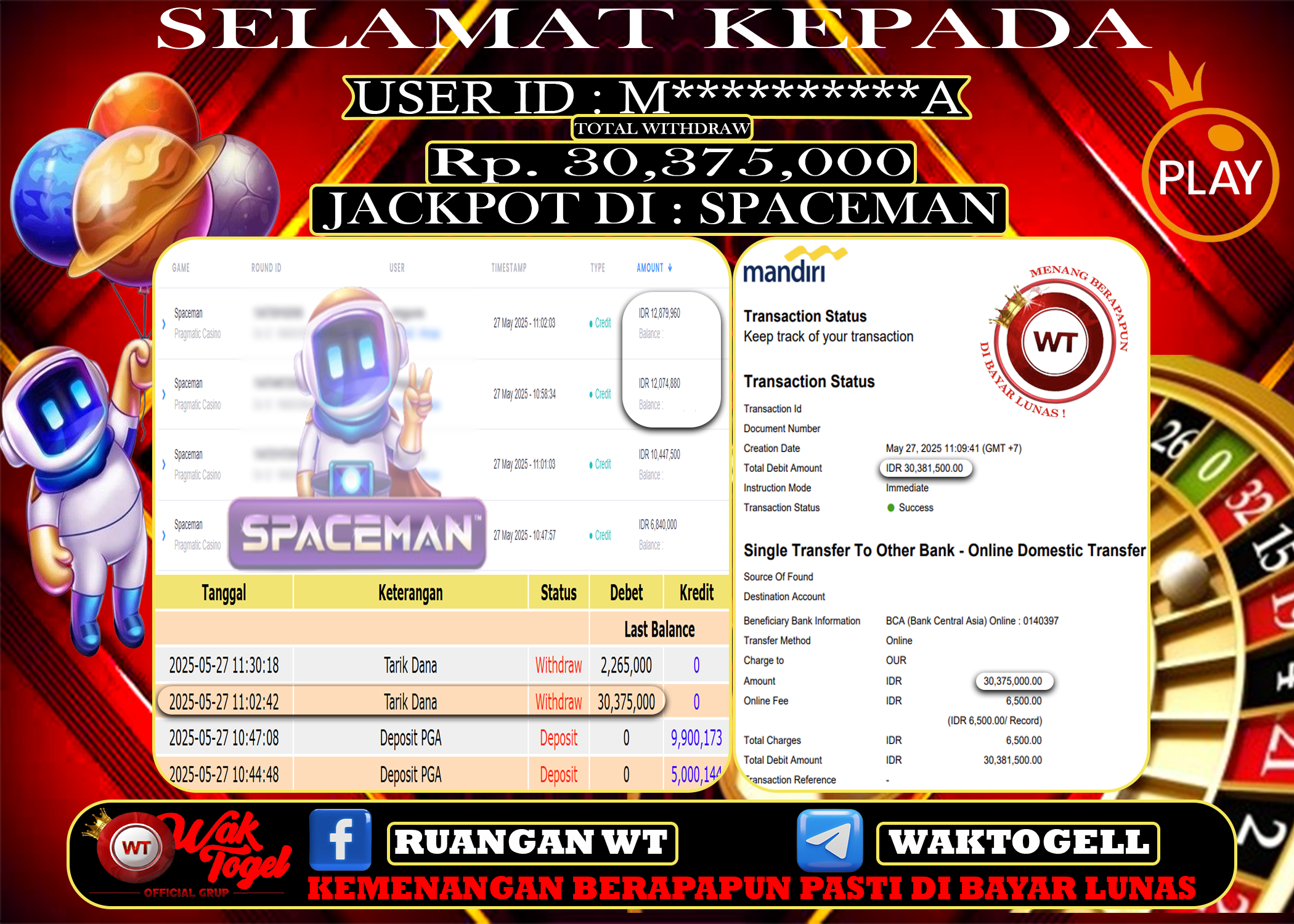 BUKTI PEMBAYARAN SLOT WAKTOGEL
