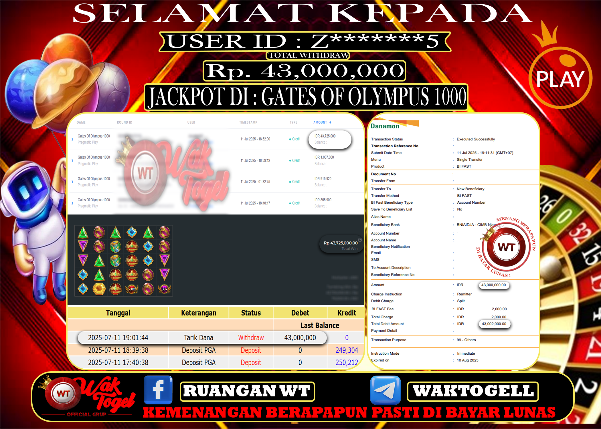 BUKTI PEMBAYARAN SLOT WAKTOGEL