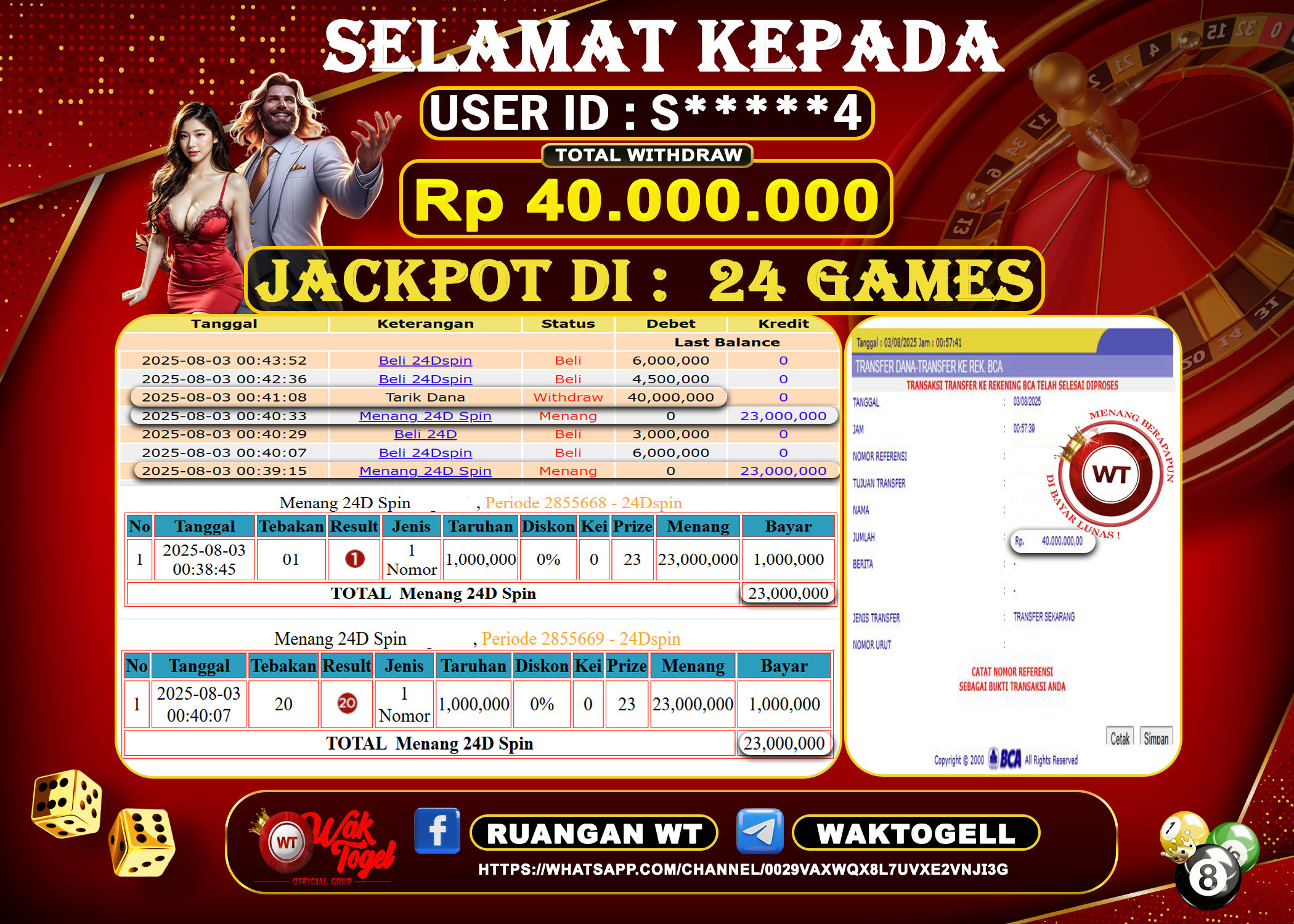 BUKTI PEMBAYARAN 24D GAMES WAKTOGEL