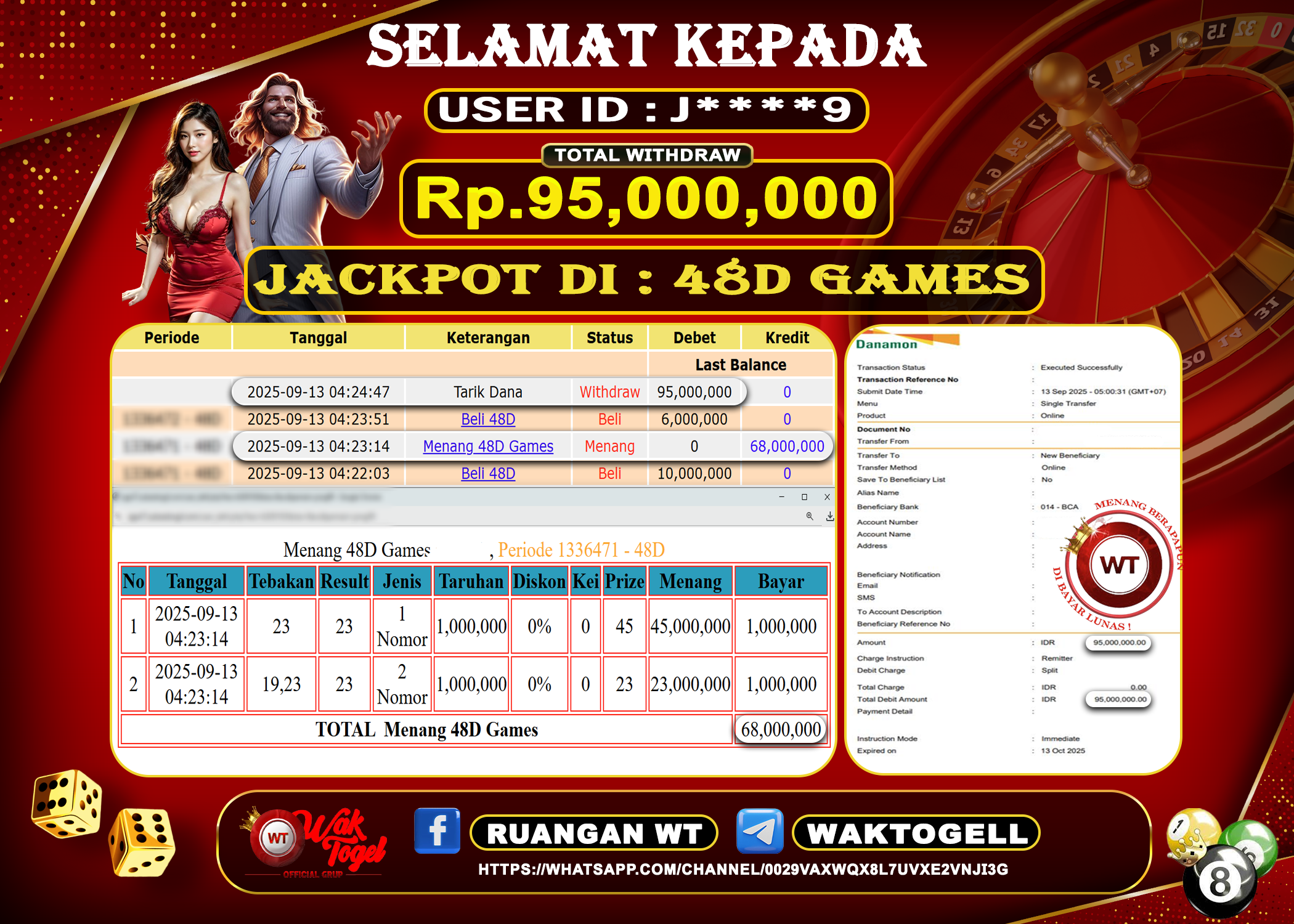 BUKTI PEMBAYARAN CASINO WAKTOGEL