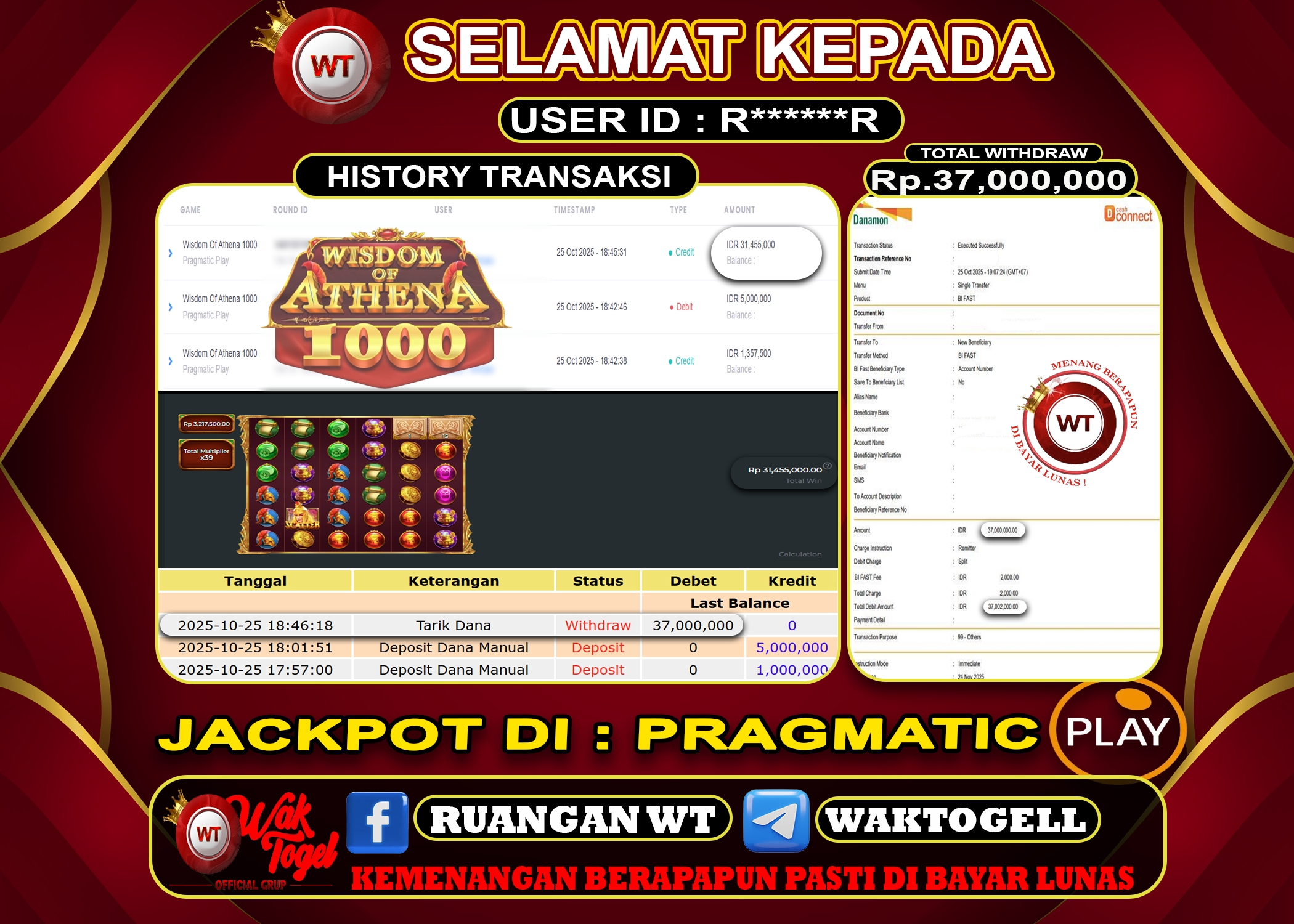 BUKTI PEMBAYARAN SLOT WAKTOGEL