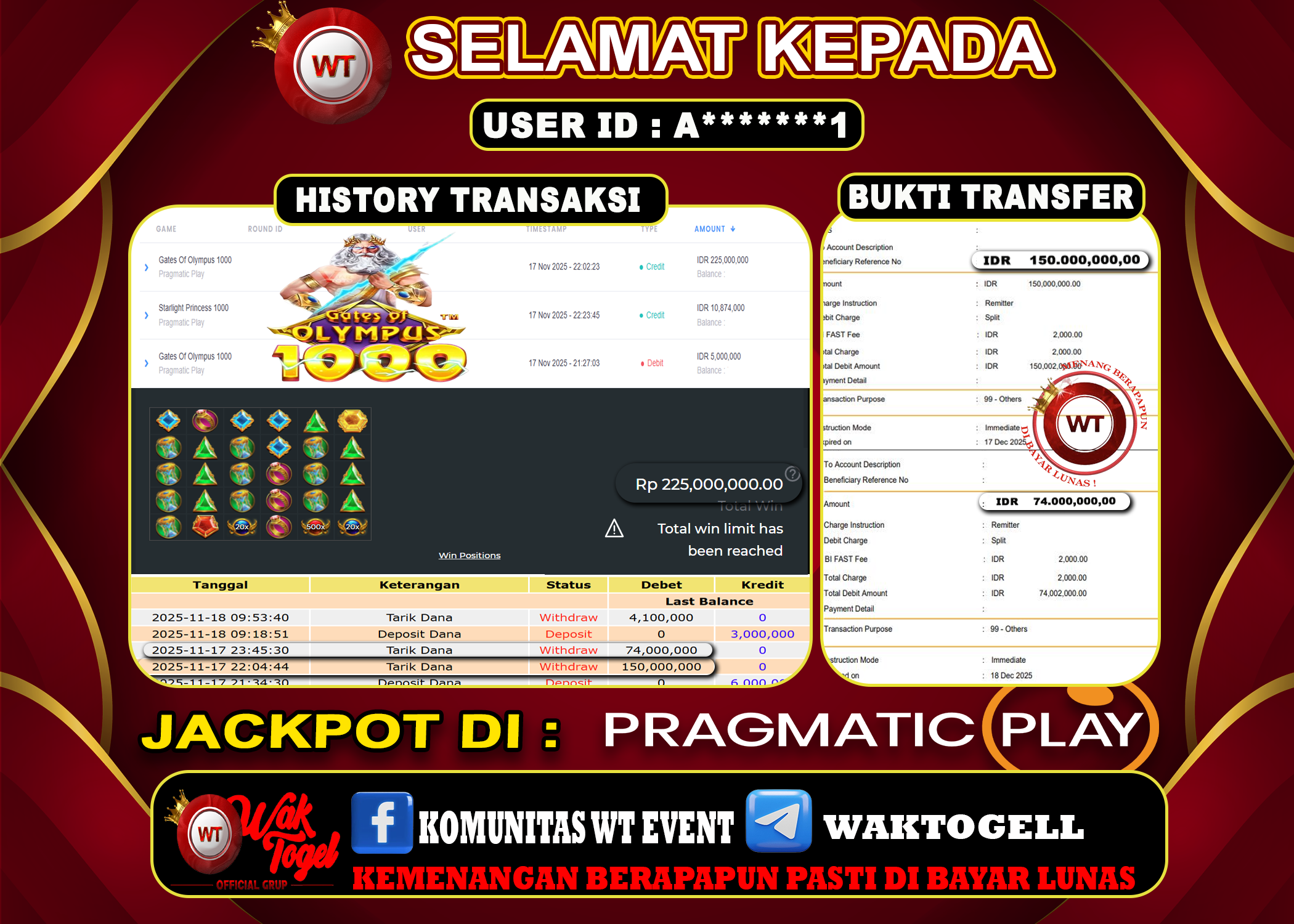 BUKTI PEMBAYARAN SLOT WAKTOGEL