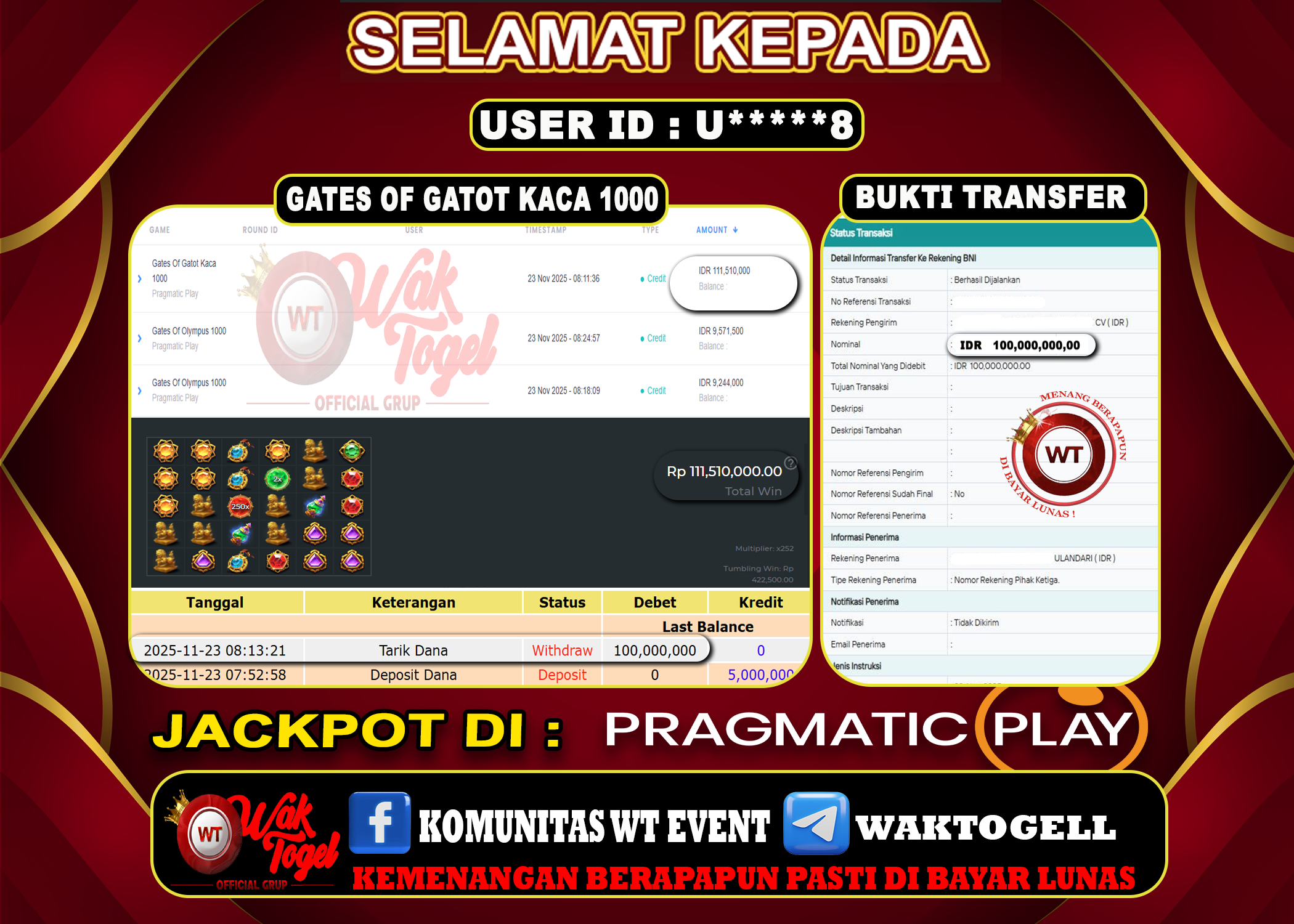 BUKTI PEMBAYARAN SLOT WAKTOGEL