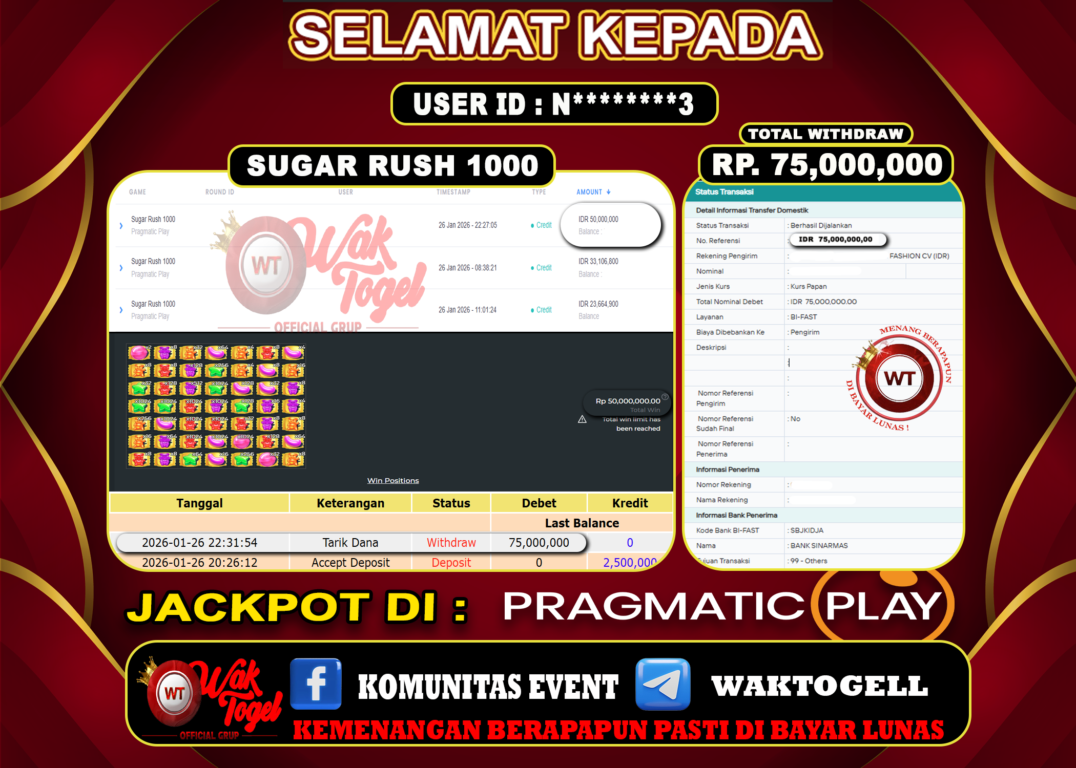 BUKTI PEMBAYARAN SLOT WAKTOGEL