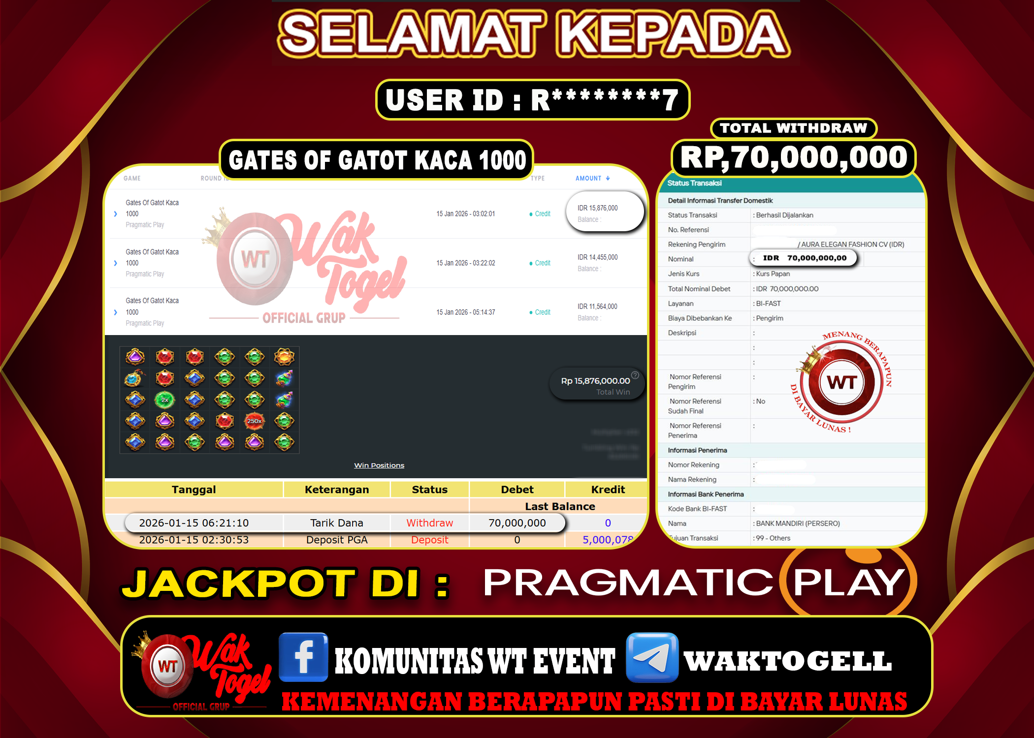 BUKTI PEMBAYARAN SLOT WAKTOGEL