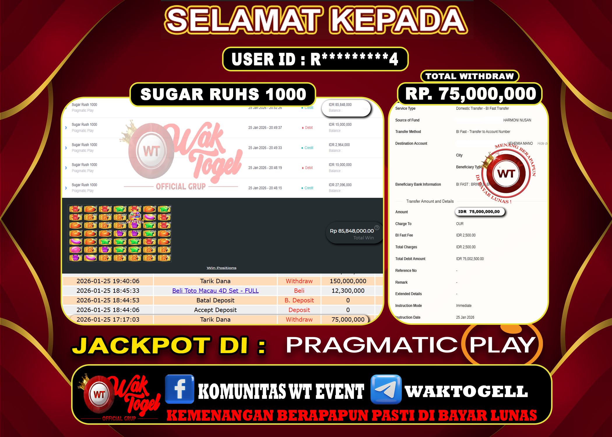 BUKTI PEMBAYARAN SLOT WAKTOGEL