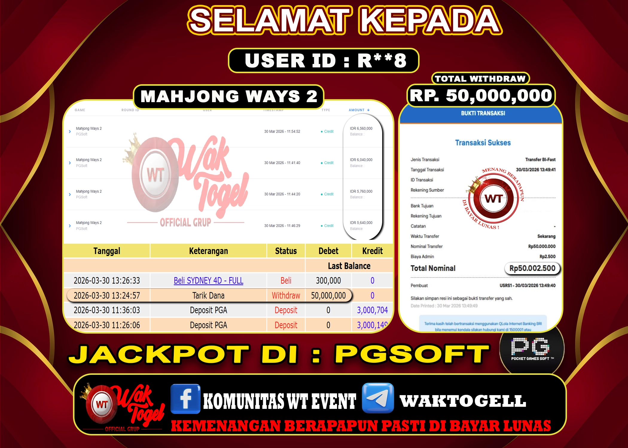 BUKTI PEMBAYARAN SLOT WAKTOGEL