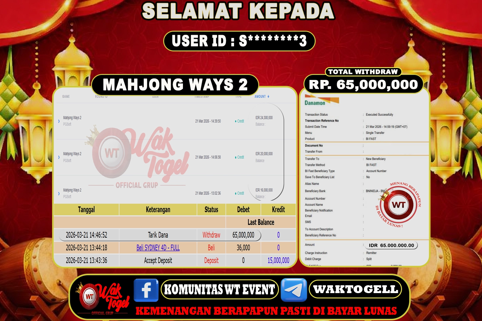 BUKTI PEMBAYARAN SLOT WAKTOGEL