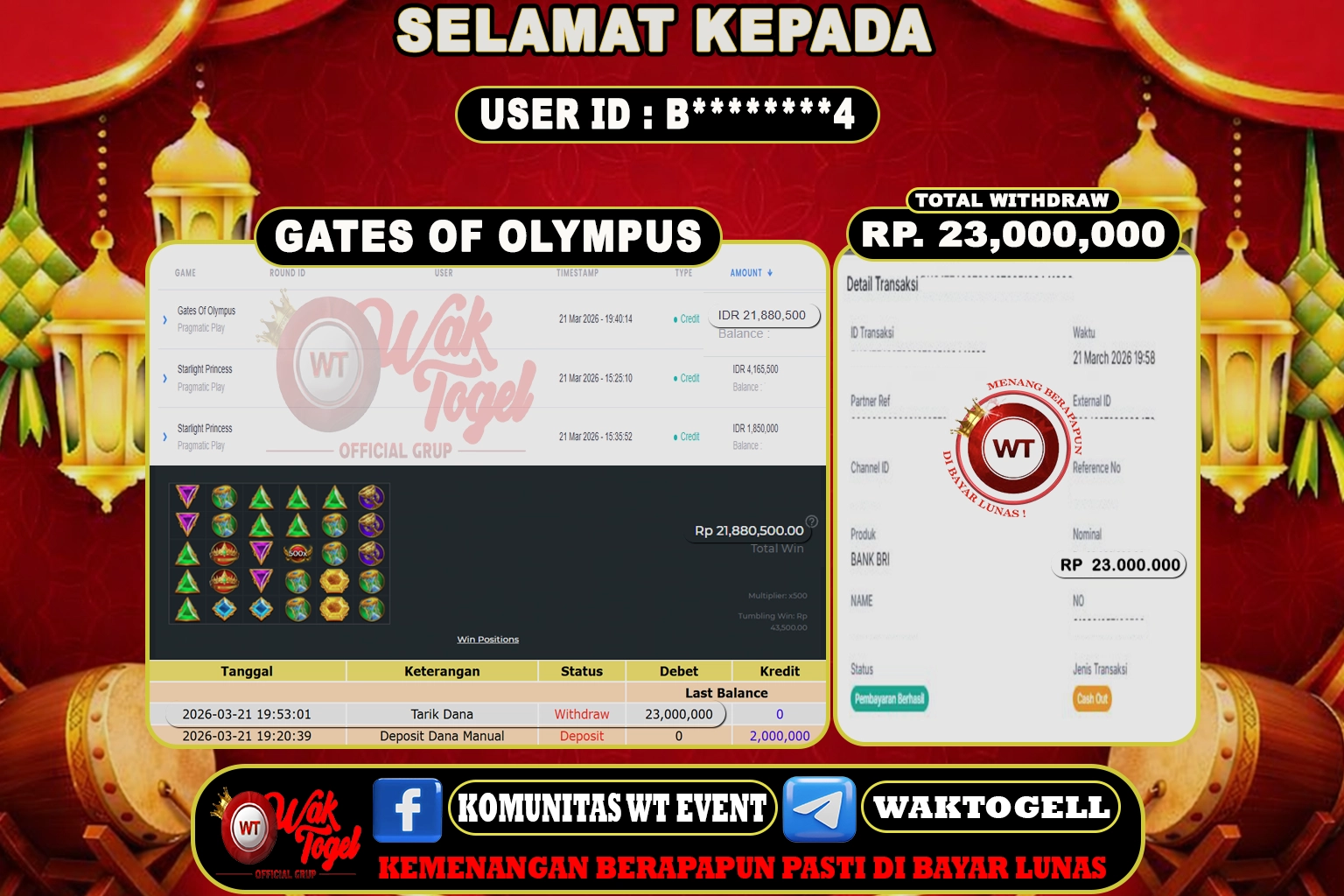 BUKTI PEMBAYARAN SLOT WAKTOGEL