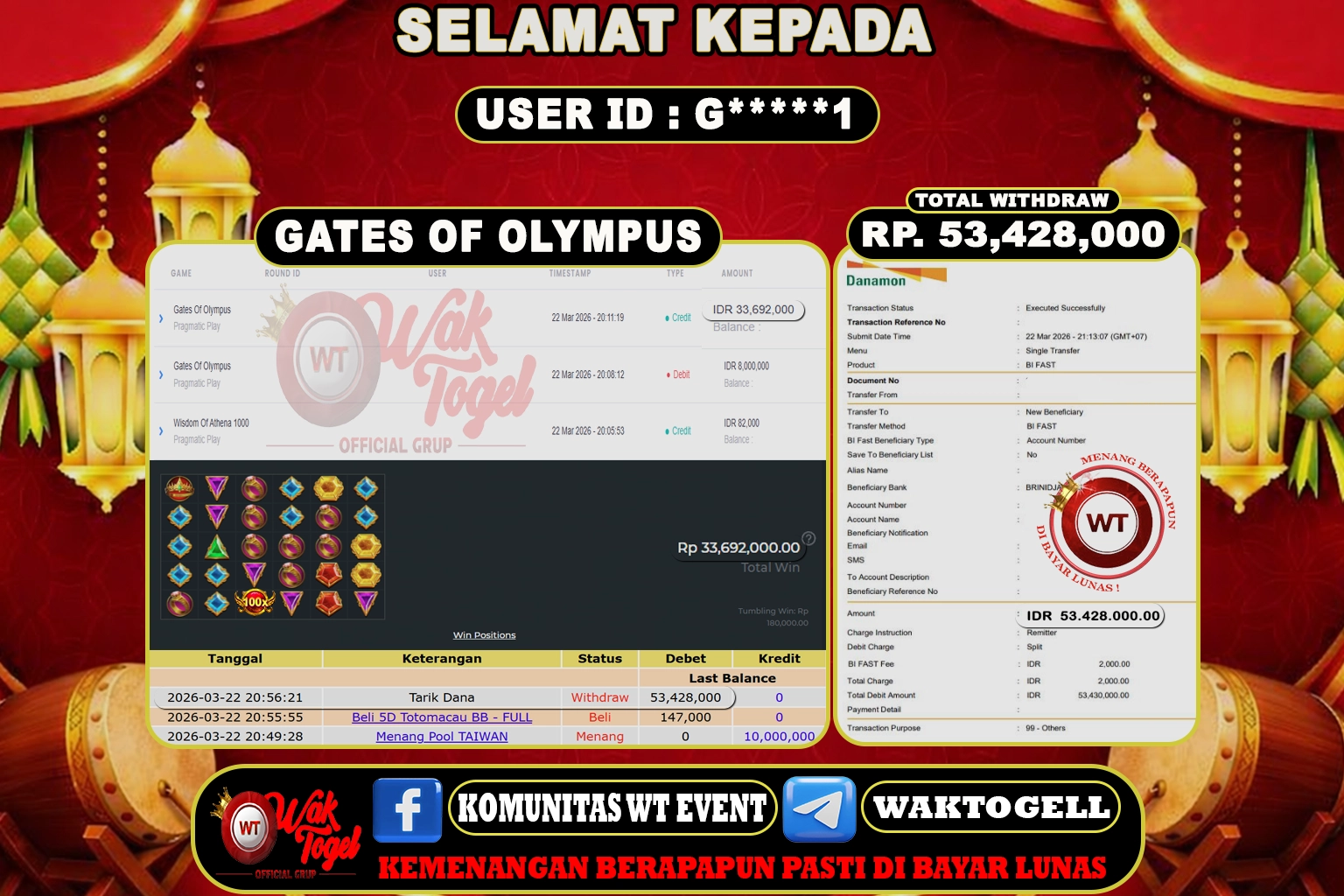BUKTI PEMBAYARAN SLOT WAKTOGEL