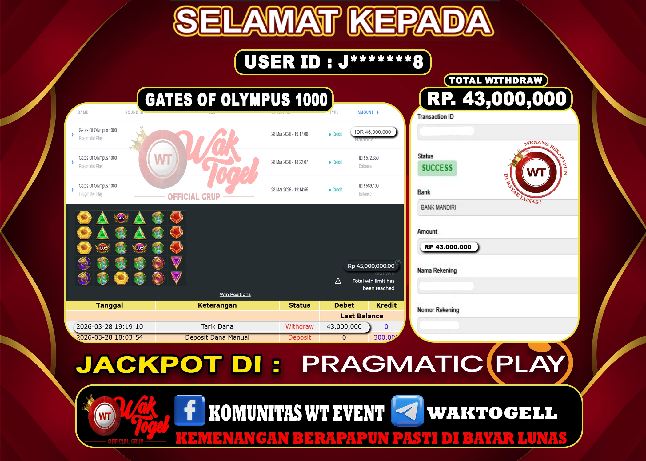 BUKTI PEMBAYARAN SLOT WAKTOGEL