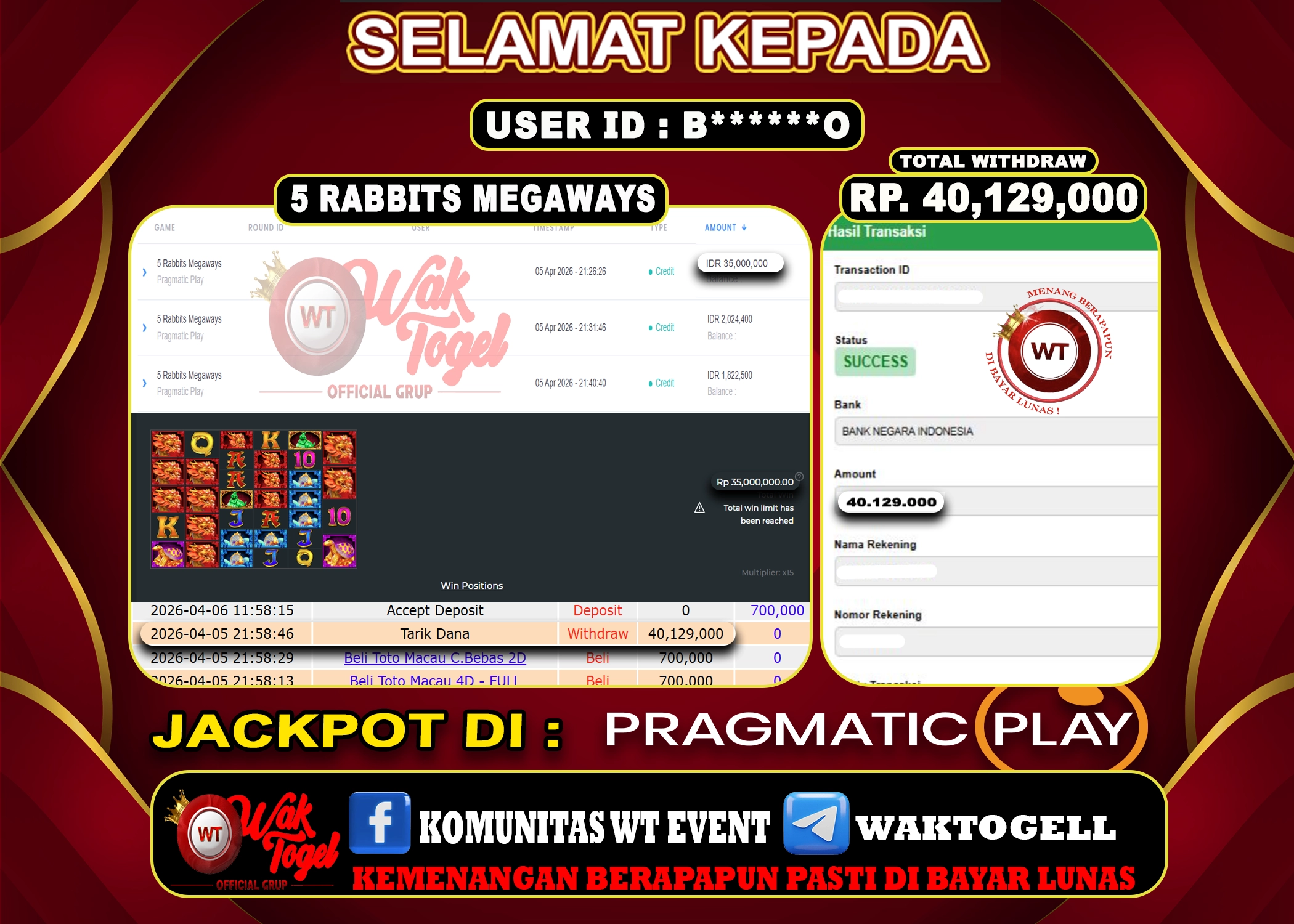 BUKTI PEMBAYARAN SLOT WAKTOGEL