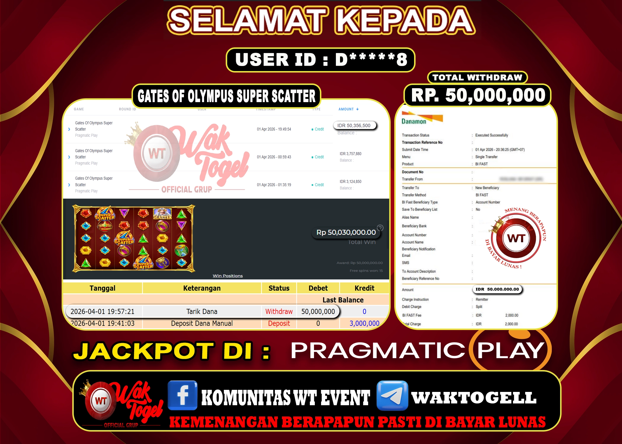 BUKTI PEMBAYARAN SLOT WAKTOGEL