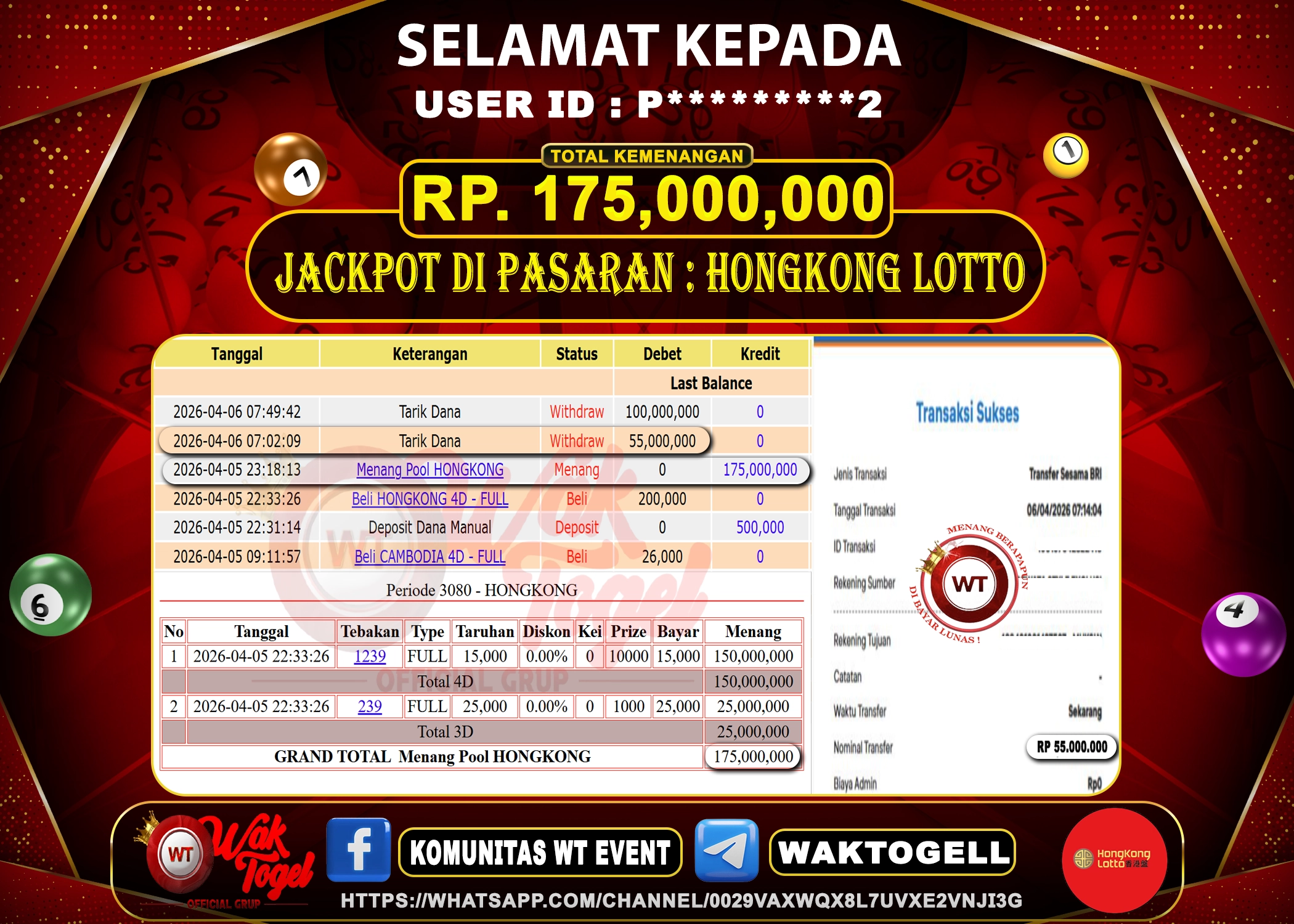 BUKTI PEMBAYARAN HONGKONG LOTTO WAKTOGEL
