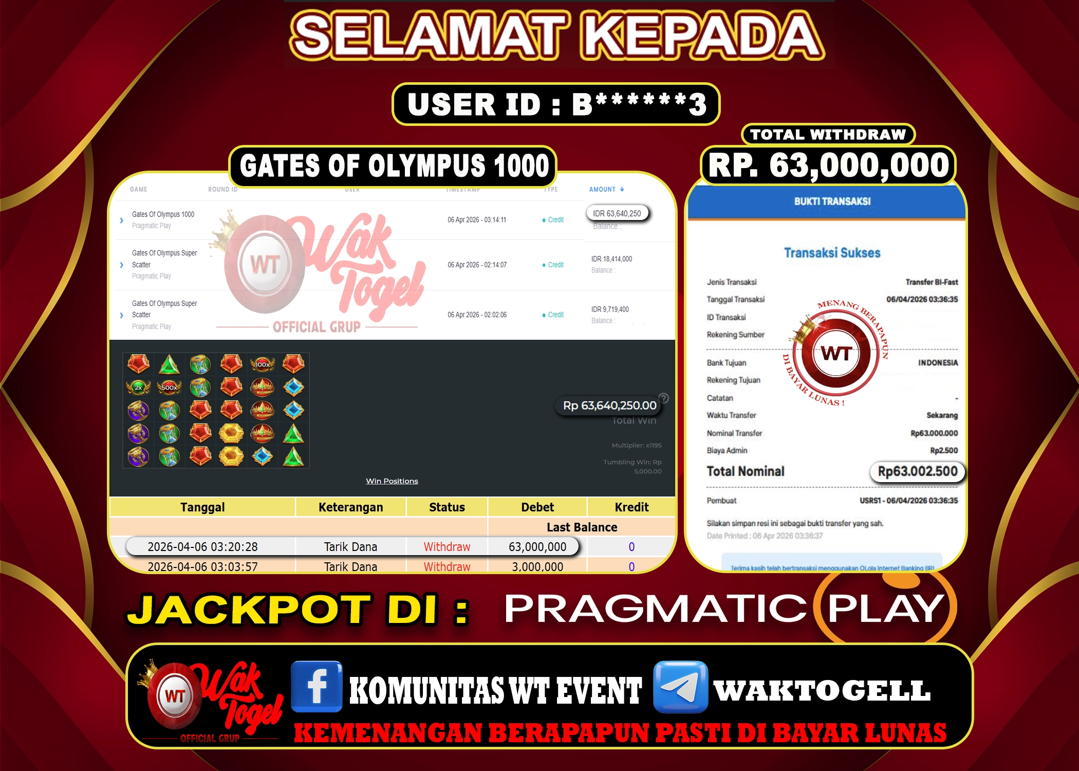 BUKTI PEMBAYARAN SLOT WAKTOGEL
