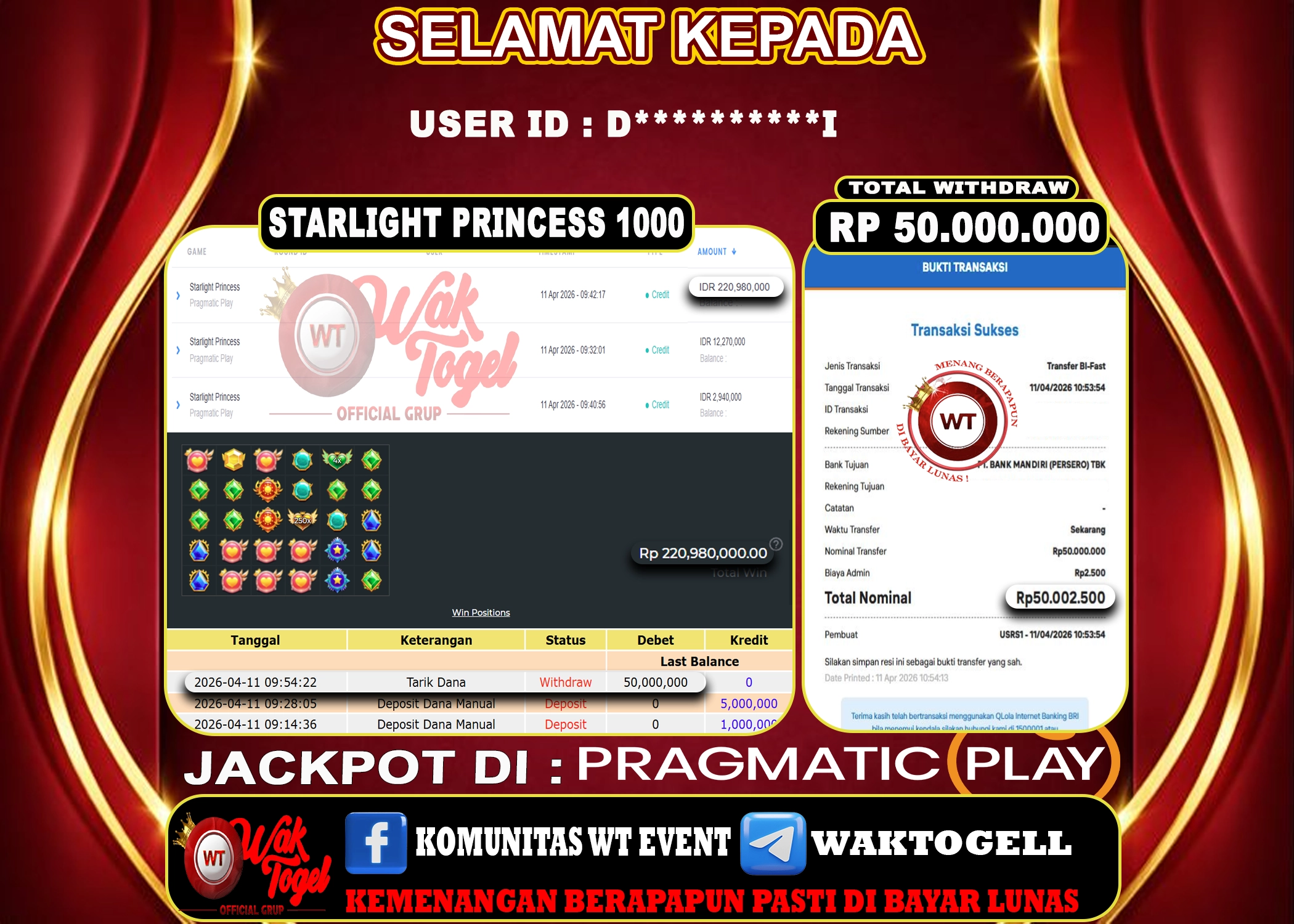 BUKTI PEMBAYARAN SLOT WAKTOGEL