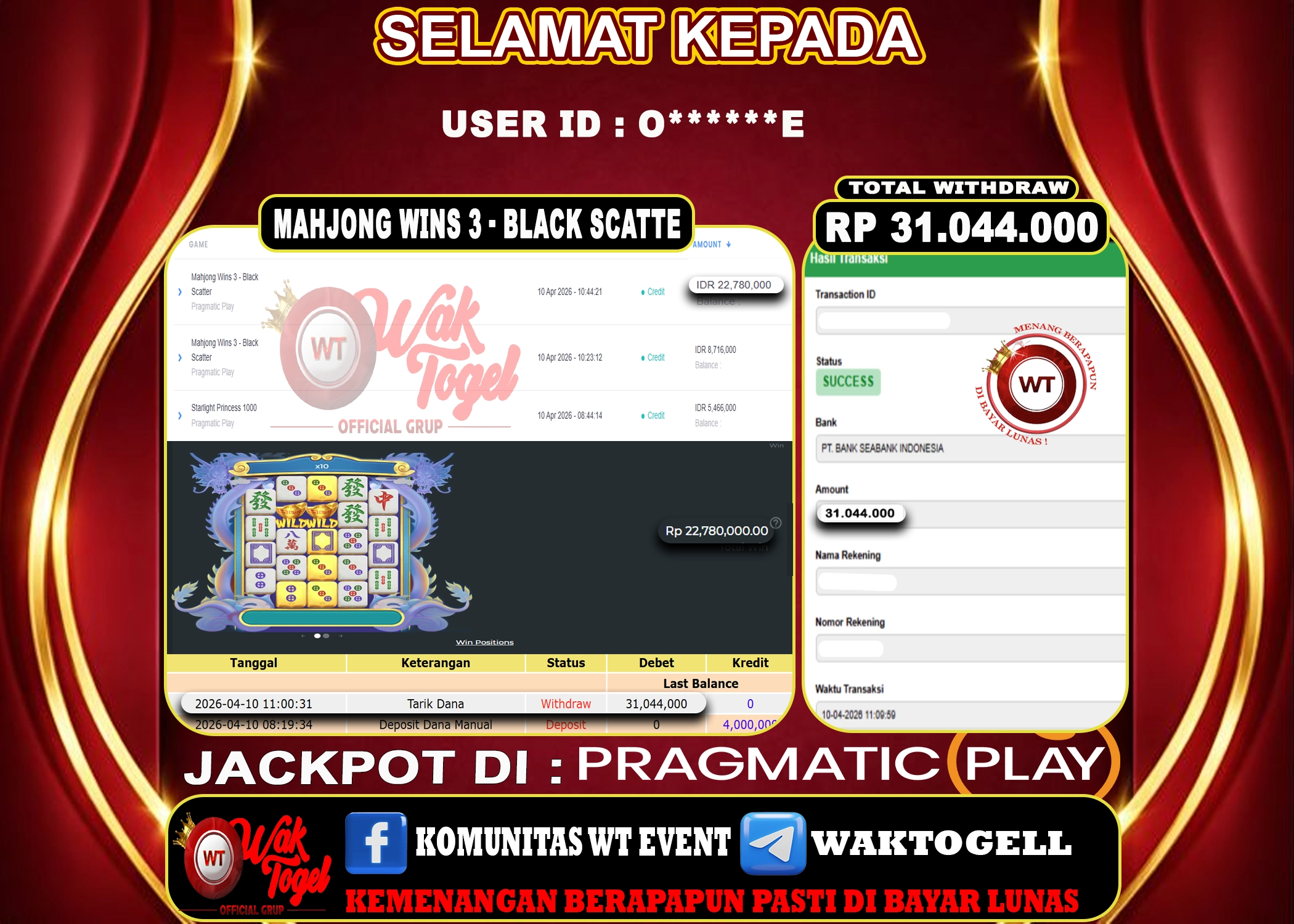BUKTI PEMBAYARAN SLOT WAKTOGEL