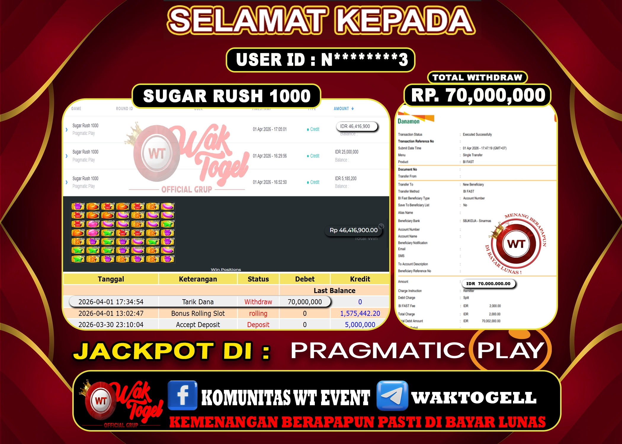 BUKTI PEMBAYARAN SLOT WAKTOGEL