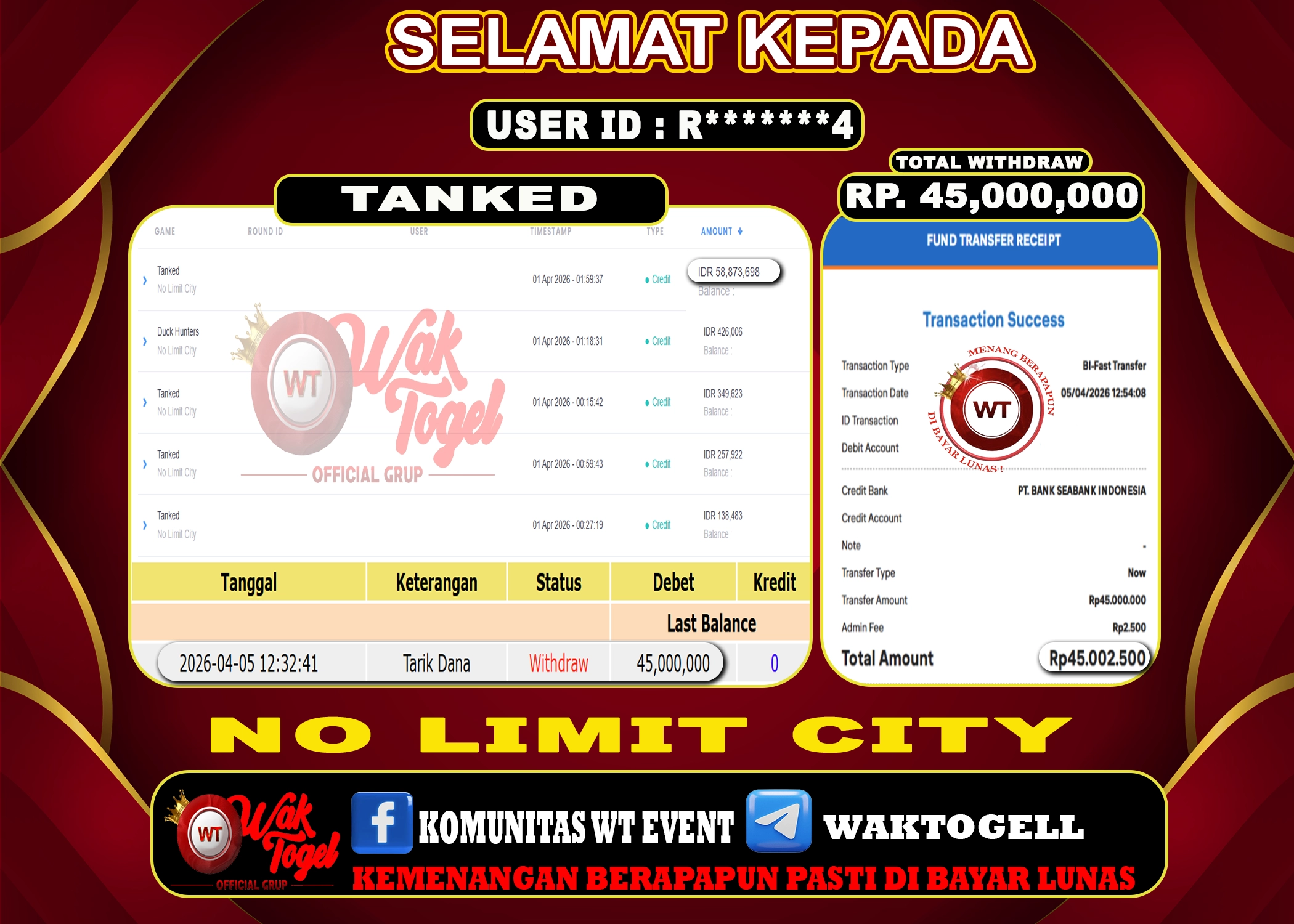 BUKTI PEMBAYARAN SLOT WAKTOGEL